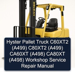 Hyster Gabelstapler C60XT2, C80XT2, CA60XT, CA80XT (A498/A499) - Werkstatt-Reparaturanleitung