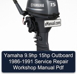 1986-1991 Yamaha 9.9hp 15HP Outboard Service Repair Workshop Manual PDF