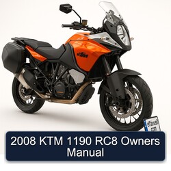 2008 KTM 1190 RC8 Owners Owner's Manual PDF