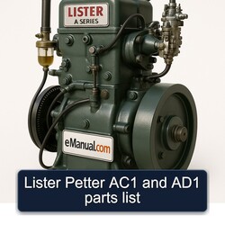 Lister A Series Petter AC1 AD1 Parts Catalog PDF