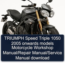 2005 Triumph Speed Triple 1050 Onwards Models Motorcycle Service Repair Workshop Manual PDF