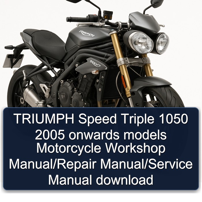 2005 Triumph Speed Triple 1050 Onwards Models Motorcycle Service Repair Workshop Manual PDF