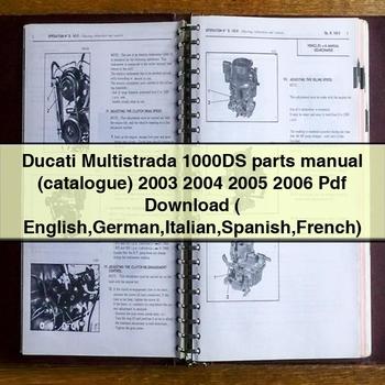 2003-2006 Ducati Multistrada 1000DS Parts (CATALOGUE) ( English German Italian Spanish French) Catalog PDF
