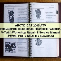 2005 Arctic CAT ATV (200/300/400/400tbx/500/500tbx/500trv/650h1/650 V-twin) Service Repair Workshop Manual PDF