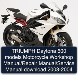 2003-2004 Triumph Daytona 600 Models Motorcycle Service Repair Workshop Manual PDF