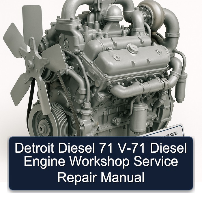 Detroit Diesel 71 Series V-71 Engine Service Repair Workshop Manual PDF