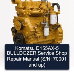 Komatsu D155ax-5 Bulldozer Shop (s/n: 70001 Up) Service Repair Workshop Manual PDF