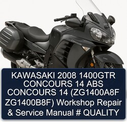 2008 Kawasaki Concours Models 1400GTR 14 ABS (zg1400a8f Zg1400b8f) Service Repair Workshop Manual PDF