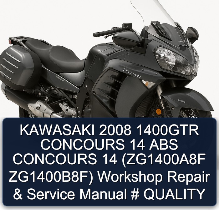 2008 Kawasaki Concours Models 1400GTR 14 ABS (zg1400a8f Zg1400b8f) Service Repair Workshop Manual PDF