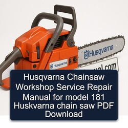 Husqvarna Chainsaw Model 181 Huskvarna Chain Saw Service Repair Workshop Manual PDF