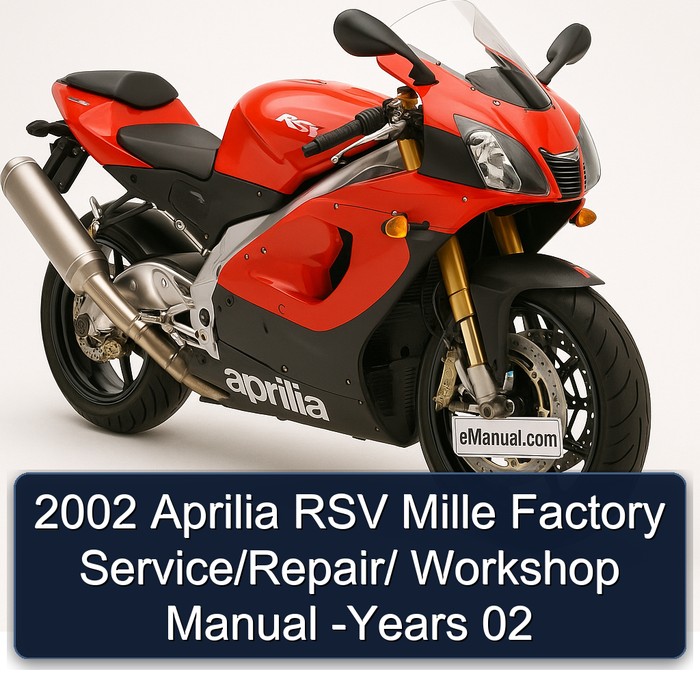 2002 Aprilia RSV Models Mille years 02 Service Repair Workshop Manual PDF