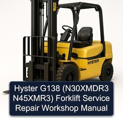 Hyster G138 (n30xmdr3 N45xmr3) Forklift Service Repair Workshop Manual PDF