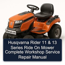 Husqvarna Rider 11 13 Series Ride On Mower Service Repair Workshop Manual PDF