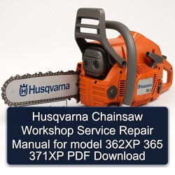 Husqvarna Chainsaw Model 362XP 365 371XP Service Repair Workshop Manual PDF