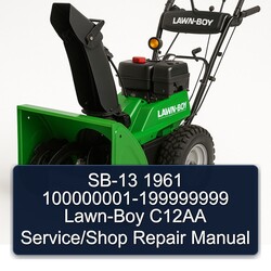1961 SB-13 100000001-199999999 LAWN-BOY C12AA /shop Service Repair Workshop Manual PDF