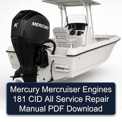 Mercury Mercruiser Engines 181 CID All Service Repair Workshop Manual PDF
