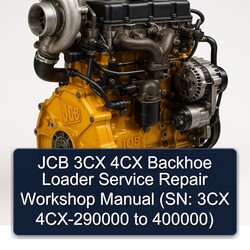 JCB 3CX 4CX Backhoe Loader (sn: 4cx-290000 400000) Service Repair Workshop Manual PDF