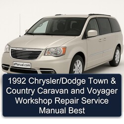 1992 Chrysler/dodge Town Country Caravan Voyager Best Service Repair Workshop Manual PDF