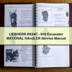 Liebherr R934C-918 Excavator Material Handler Service Repair Workshop Manual PDF