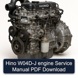 Hino W04D J W04D-J Engine Service Repair Workshop Manual PDF