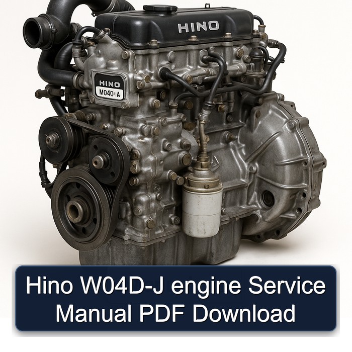 Hino W04D J W04D-J Engine Service Repair Workshop Manual PDF