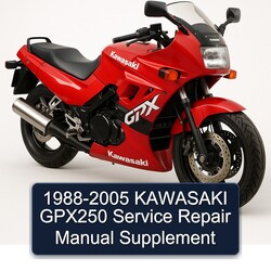 1988-2005 Kawasaki GPX Models GPX250 Supplement Service Repair Workshop Manual PDF