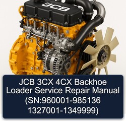 JCB 3CX 4CX Backhoe Loader (sn:960001-985136 1327001-1349999) Service Repair Workshop Manual PDF
