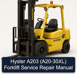 Hyster A203 (A20-30XL) Forklift Service Repair Workshop Manual PDF