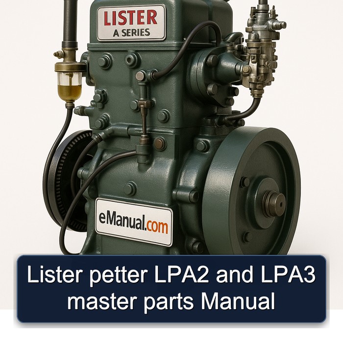 Lister A Series Petter LPA2 LPA3 Master Parts Catalog PDF