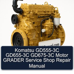 Komatsu 114 GD555-3C GD655-3C GD675-3C Motor Grader Shop Service Repair Workshop Manual PDF