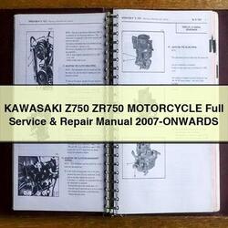 2007 Kawasaki Z750 ZR750 Motorcycle -onwards Service Repair Workshop Manual PDF
