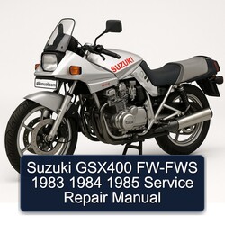 1983-1985 Suzuki GSX Series GSX400 FW-FWS Service Repair Workshop Manual PDF
