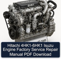 Hitachi 6hk1 4hk1- Isuzu Engine Service Repair Workshop Manual PDF