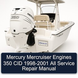 1998-2001 Mercury Mercruiser Engines 350 CID - All Service Repair Workshop Manual PDF