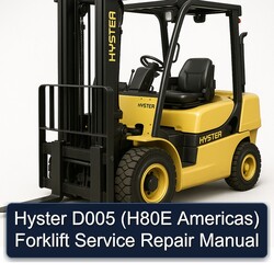 Hyster D005 (h80e Americas) Forklift H80E Americas Service Repair Workshop Manual PDF