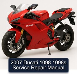 2007 Ducati 1098 1098S Service Repair Workshop Manual PDF