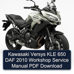 2010 DAF Kawasaki Versys KLE 650 Service Repair Workshop Manual PDF