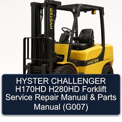 Hyster Challenger H170HD H280HD Forklift Parts (G007) Catalog PDF