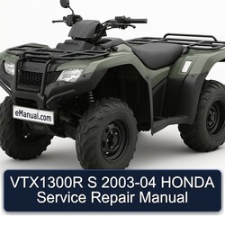 2003-2004 VTX1300R S Honda Service Repair Workshop Manual PDF