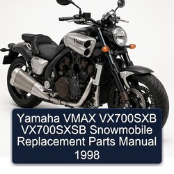 1998 Yamaha Vmax VX700SXB VX700SXSB Snowmobile Replacement Parts Catalog PDF