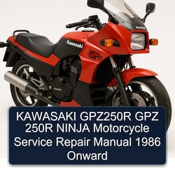 1986 Kawasaki Ninja GPZ250R GPZ 250R Motorcycle Onward Service Repair Workshop Manual PDF