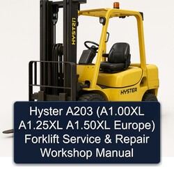 Hyster A203 (a1.00xl A1.25xl A1.50xl Europe) Forklift Service Repair Workshop Manual PDF