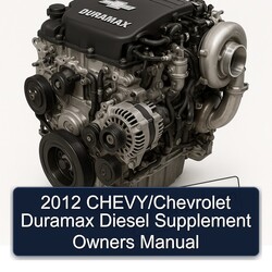 2012 CHEVY/Chevrolet Duramax Diesel Supplement Owners Manual 