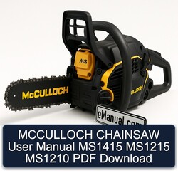 Mcculloch Chainsaw User MS1415 MS1215 MS1210 Service Repair Workshop Manual PDF