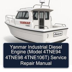 Yanmar Industrial Diesel Engine (model 4tne94 4tne98 4tne106t) Service Repair Workshop Manual PDF