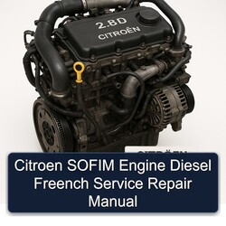 Peugeot Sofim Citroen Engine Diesel Freench Service Repair Workshop Manual PDF