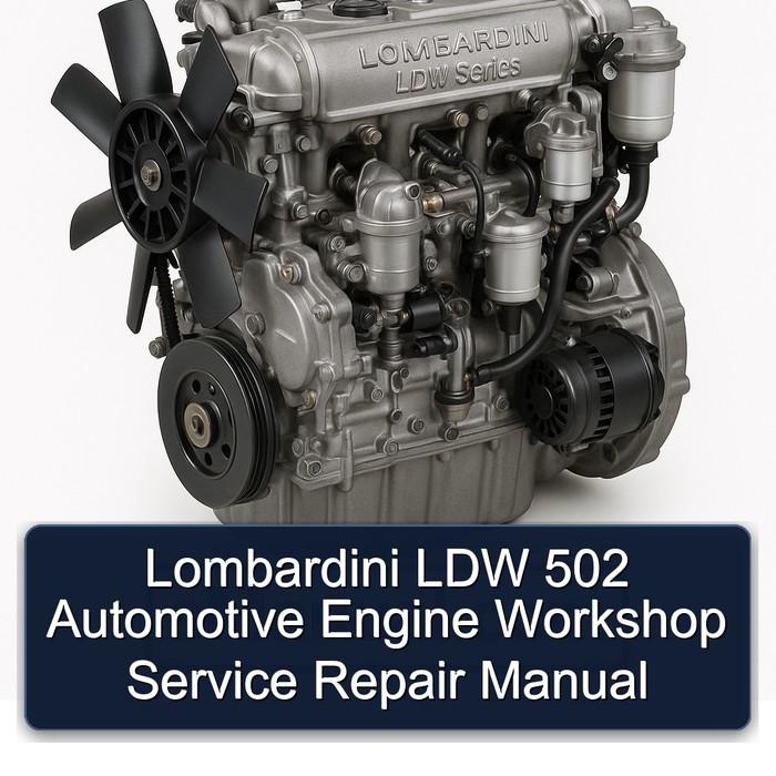 Lombardini LDW Series 502 Automotive Engine Service Repair Workshop Manual PDF