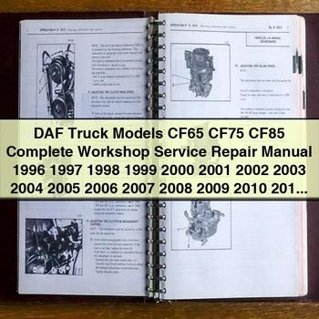 1996-2012 DAF CF Series Truck Models CF65 CF75 CF85 Service Repair Workshop Manual PDF
