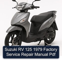 1979 Suzuki UY Step Models RV 125 Service Repair Workshop Manual PDF