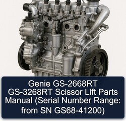 Perkins 402 D 403 404 Genie Gs-2668rt Gs-3268rt Scissor Lift Parts (serial Number Range: From SN Gs68-41200) Catalog PDF